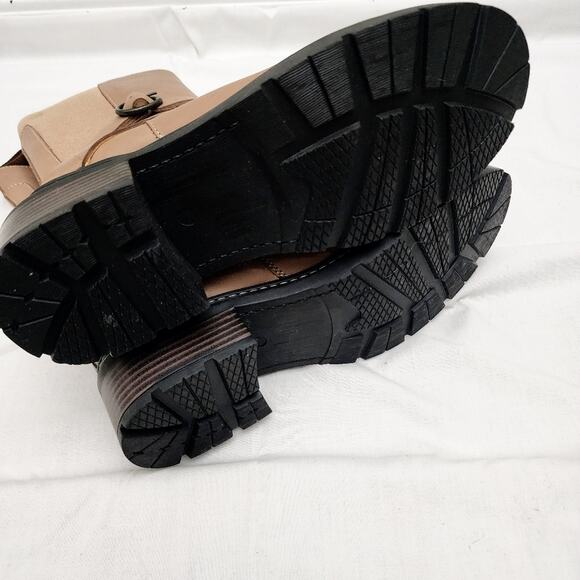 Softwalk Neenah Mid-Calf Moto Boot | Stone Gray Leather Comfort Women 10W - Picture 9 of 9